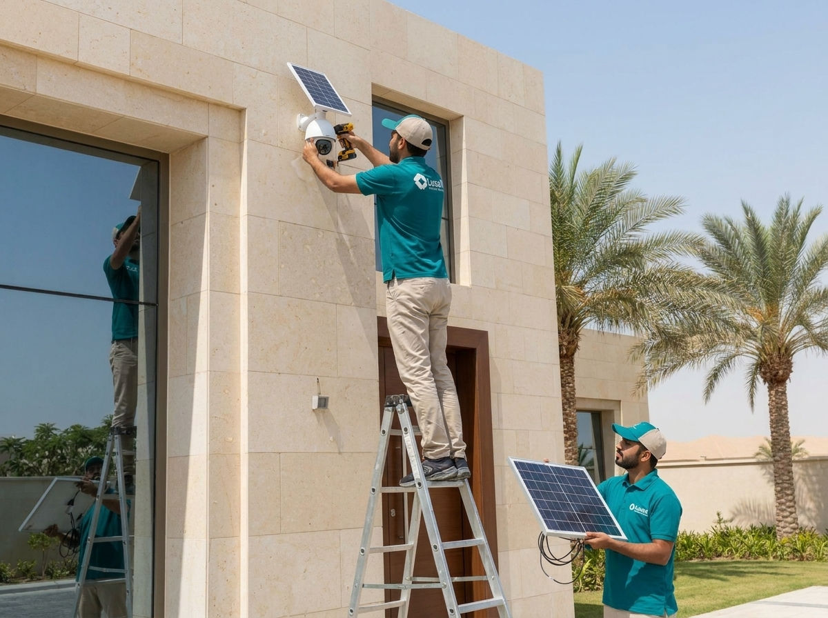 Solar camera boundary wall